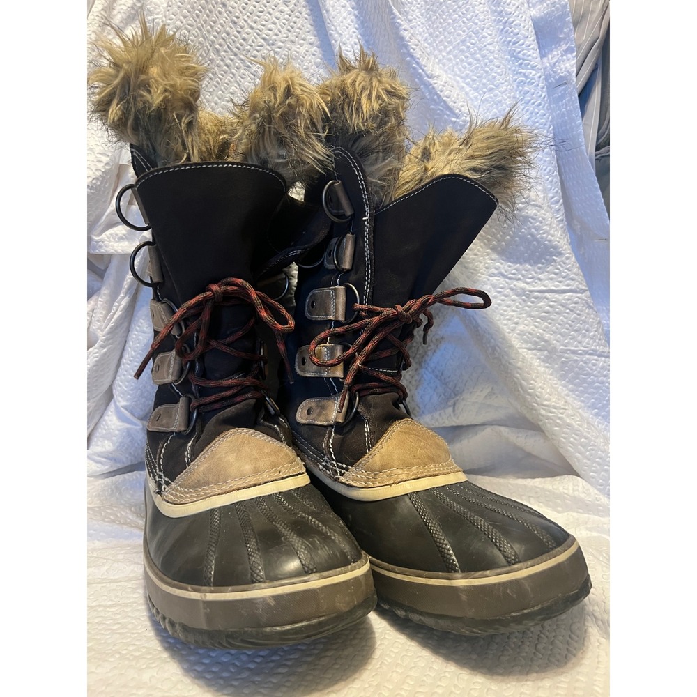Sorel Joan of‎ Arctic Women's Boots 11 Brown Faux Fur Waterproof Winter Snow